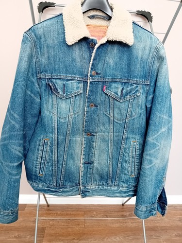 Mens light blue levi - blue, sherpa