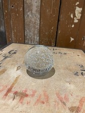 Vintage Large Clear Glass Ball With Air Bubbles Paperweight Sphere Globe