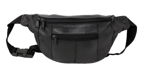 Genuine black leather waist - black,