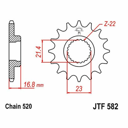 Sprocket z16 520 726 - sprocket,