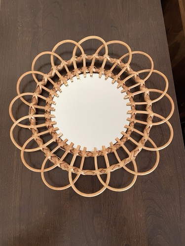 Vintage rattan sunflower wall - vintage,