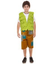 Child Green Vest Orange Pants