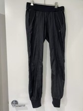 Adidas Woman Size XS black wet look Tracksuit Trackies & Running Gym Pants