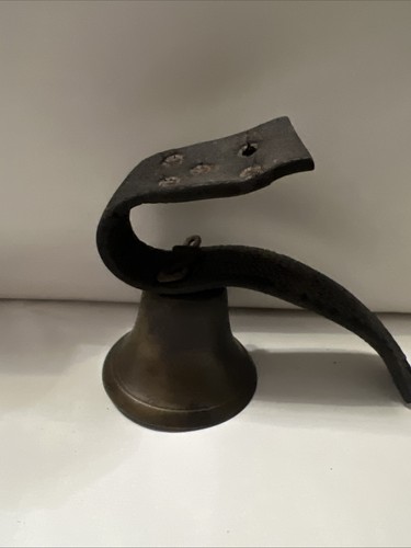 Antique brass goat animal bell - antique,