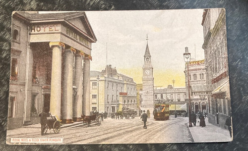 Vintage used postcard plymouth - vintage,
