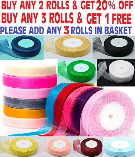 Organza ribbon 12mm width - organza,