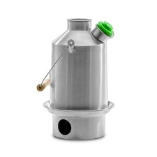 Kelly Kettle 'Scout' 1.2 ltr (Stainless Steel) + Whistle Storm Kettle Solid Fuel