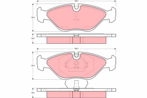 Front trw gdb969 brake pad - brake,
