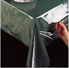 NEW TRANSPARENT CRYSTAL CLEAR PLASTIC WATERPROOF PVC VINYL TABLE CLOTH PROTECTOR