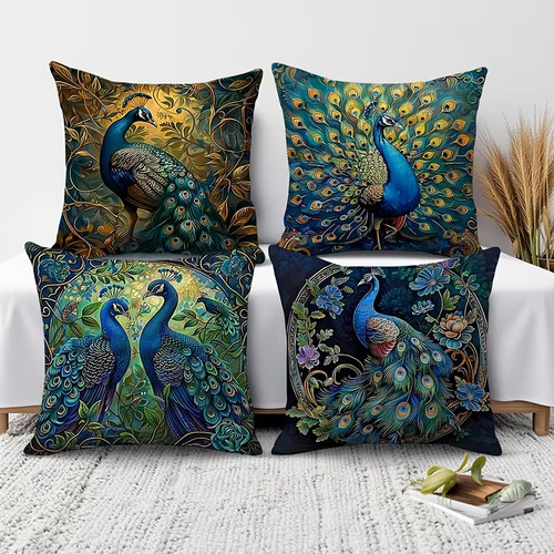 Four proud peacock - a,