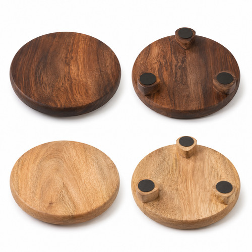 Wooden round chapati board - chapati,