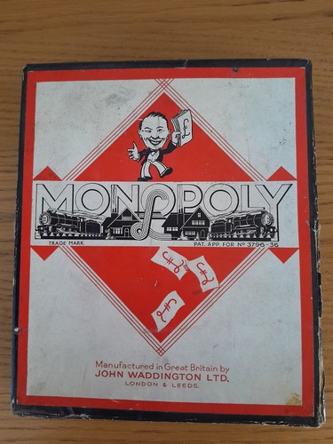 Vintage c1940 monopoly game - vintage,