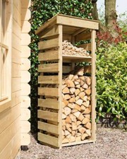 Narrow Log Store Slim Outdoor
