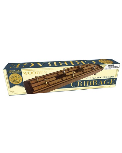Wooden cribbage game set boxed - set,