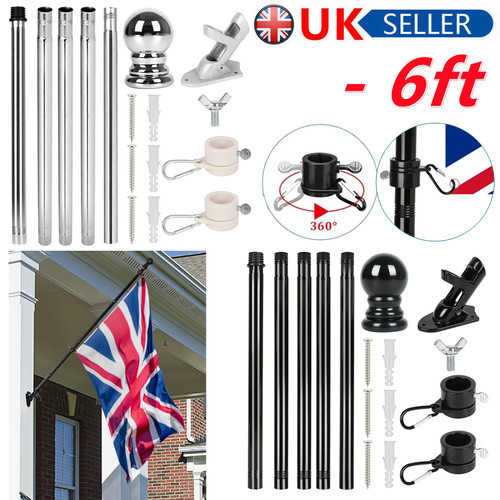 6ft wall mounted - 6ft, flag
