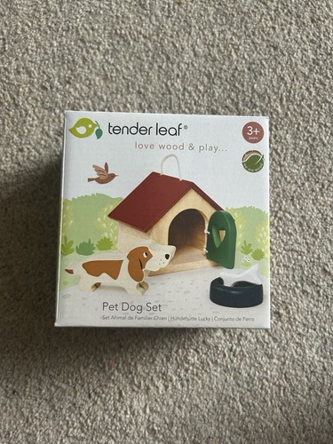 Tender leaf toys wooden dog - tender,