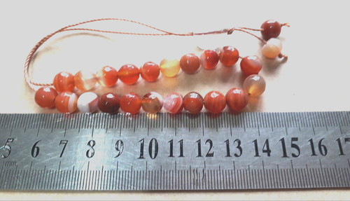 Banded orange agate - agate, komboloi