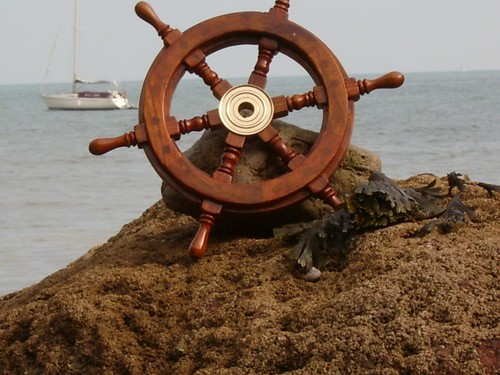 Ships wheel 46cm wooden - wheel,