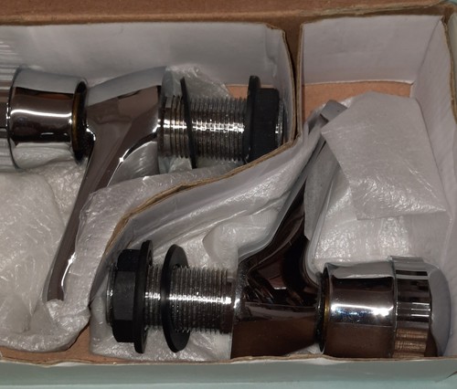 Chrome bath taps pair - bath,