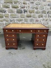 Victorian Mahogany Pedestal Writing Desk