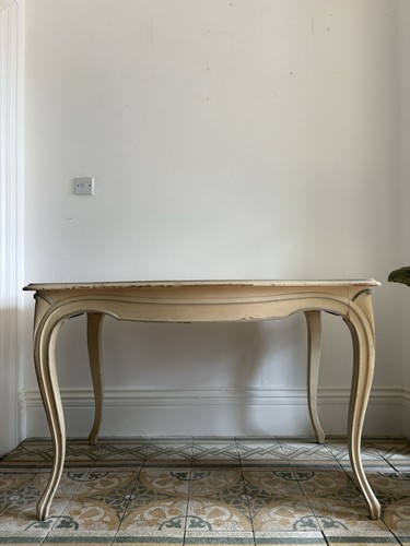 French cream painted table - a,