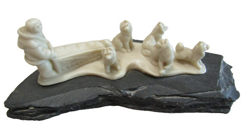Vintage dogsled team inuit - dogsled, inuit-