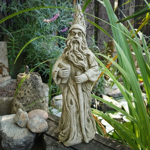 Wizard warlock stone statue - stone, |