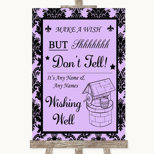Lilac damask wishing - wishing, well