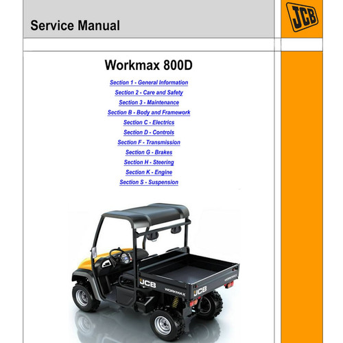 Service manual for jcb - manual, 800d