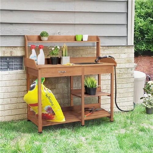Natural brown garden potting - natural,
