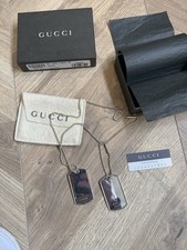 GUCCI STERLING SILVER DOG TAGS