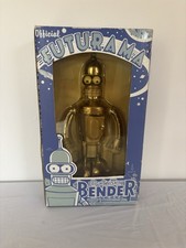 Futurama Bender Bright 'N Shiny Tin Wind-Up Robot Toy (2001) – New In Box