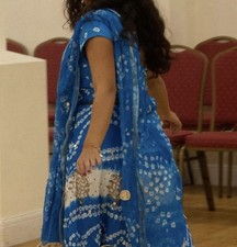 Blue and white chaniya