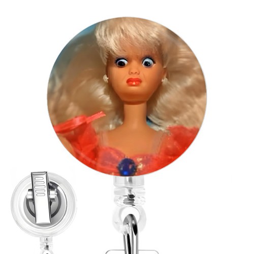 Blonde cringe doll nurse badge - cringe,