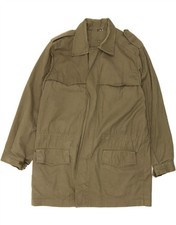 VINTAGE Mens Hooded Military Jacket UK 40 Large Green Army DV78