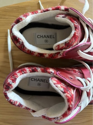 Chanel unisex red tweed - unisex, &