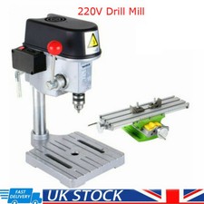 340W Mini Precision Bench Drilling Milling Machine + Workbench High Speed 220V