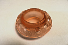 Art Deco Frosted Peach Glass