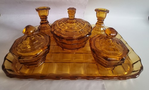 Edwardian jobling amber glass - edwardian,
