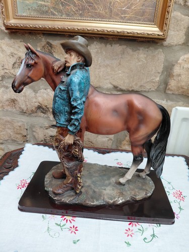 Western cowboy and - and, horse