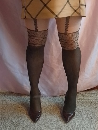 Open crotch tights printed - crotch,