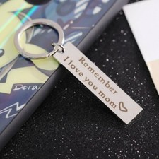 Stainless Steel Custom Letter Date Key Chain Personalized Engraved Keyring Gifts