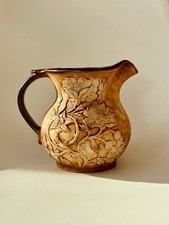 Vintage Quantock Design Studio Pottery Jug Wild Rose Rustic Somerset