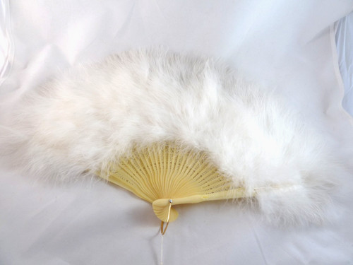 Vintage white ostrich feather - white,