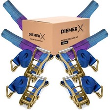 12PS CAR TRAILER Tie Down Soft Link  Transporter 5T Heavy Duty  Ratchet Straps