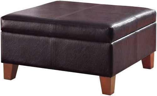 Faux leather square storage - faux,