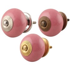 PLAIN CERAMIC DOOR KNOBS Vintage Cupboard Handles Antique Cabinet Drawer Pulls