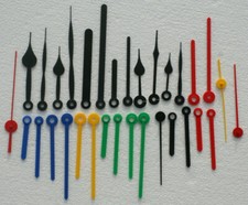 Clock Hands inc Second Hand For German Quartz Movements with push fit hand shaft