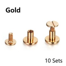 10Sets Flat Belt Screw Leather