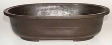 Brown Mica Bonsai Pot - Oval Outside Dimension: 20.75" x 14.5" x 5.25"